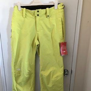 North Face Insulated Derby Ski Pants Yellow L